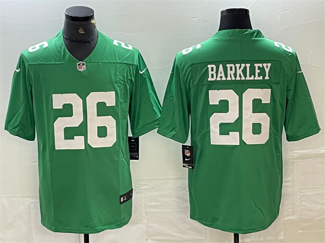 Men's Philadelphia Eagles #26 Saquon Barkley Green Vapor Untouchable Limited Stitched Football Jersey Men's Philadelphia Eagles #26 Saquon Barkley Green Vapor Untouchable Limited Stitched Football Jersey